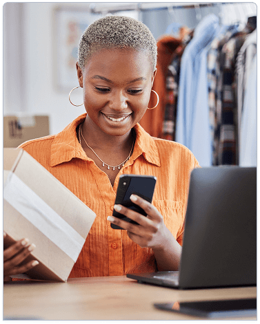 Person using mobile device