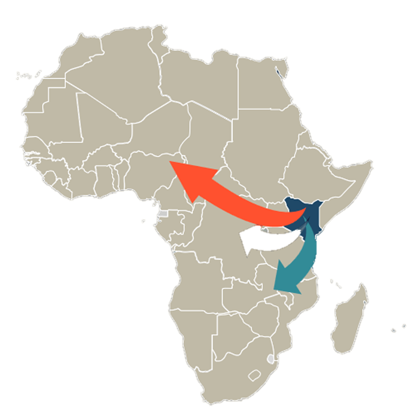 Africa distribution map